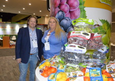 Brett Burdsal and Kris Mortensen with Dayka Hackett, part of Frutura.